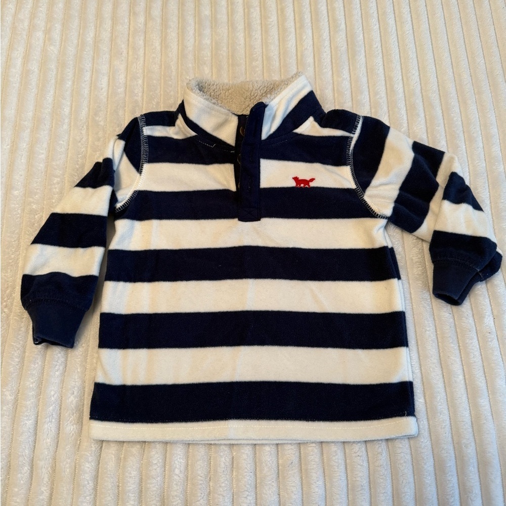 Carter's Navy and White Striped Kids Fleece